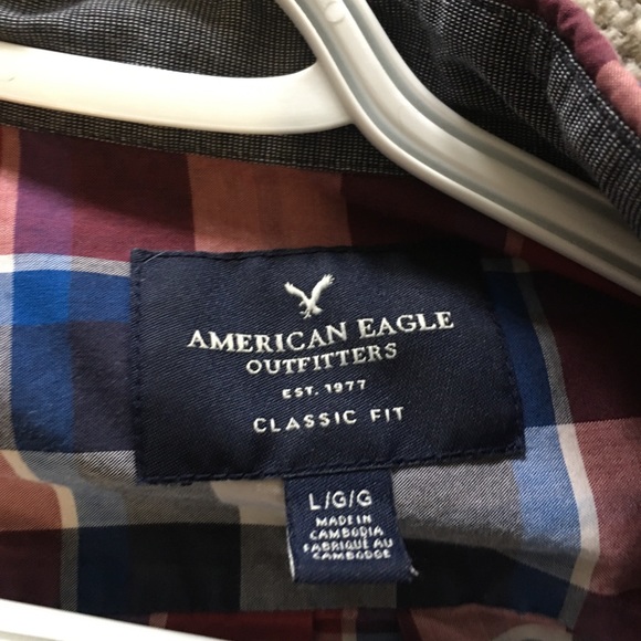 American Eagle Plaid Longsleeve - Picture 2 of 2